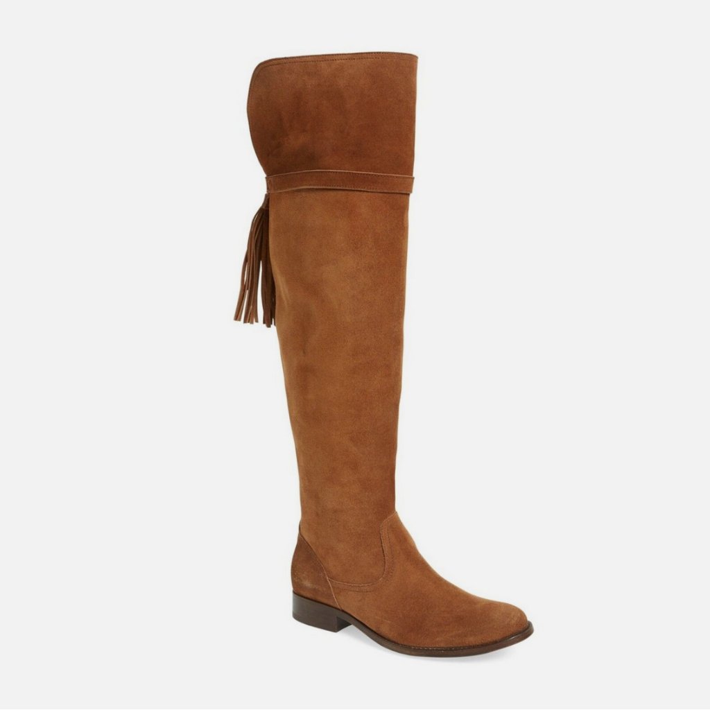 Frye Molly Tassel Over The Knee Suede Boots